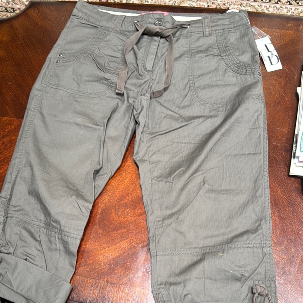 Casual Gray Cargo Pants with Adjustable Hem size 12P